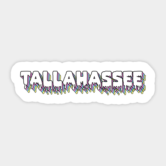 Tallahassee Retro Drippy Sticker by lolosenese